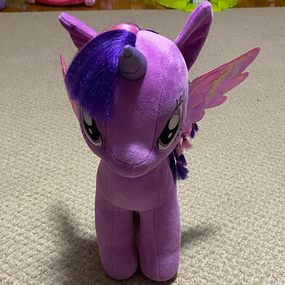 TY my little pony twilight sparkle large purple plush unicorn sparkly wings 2014
